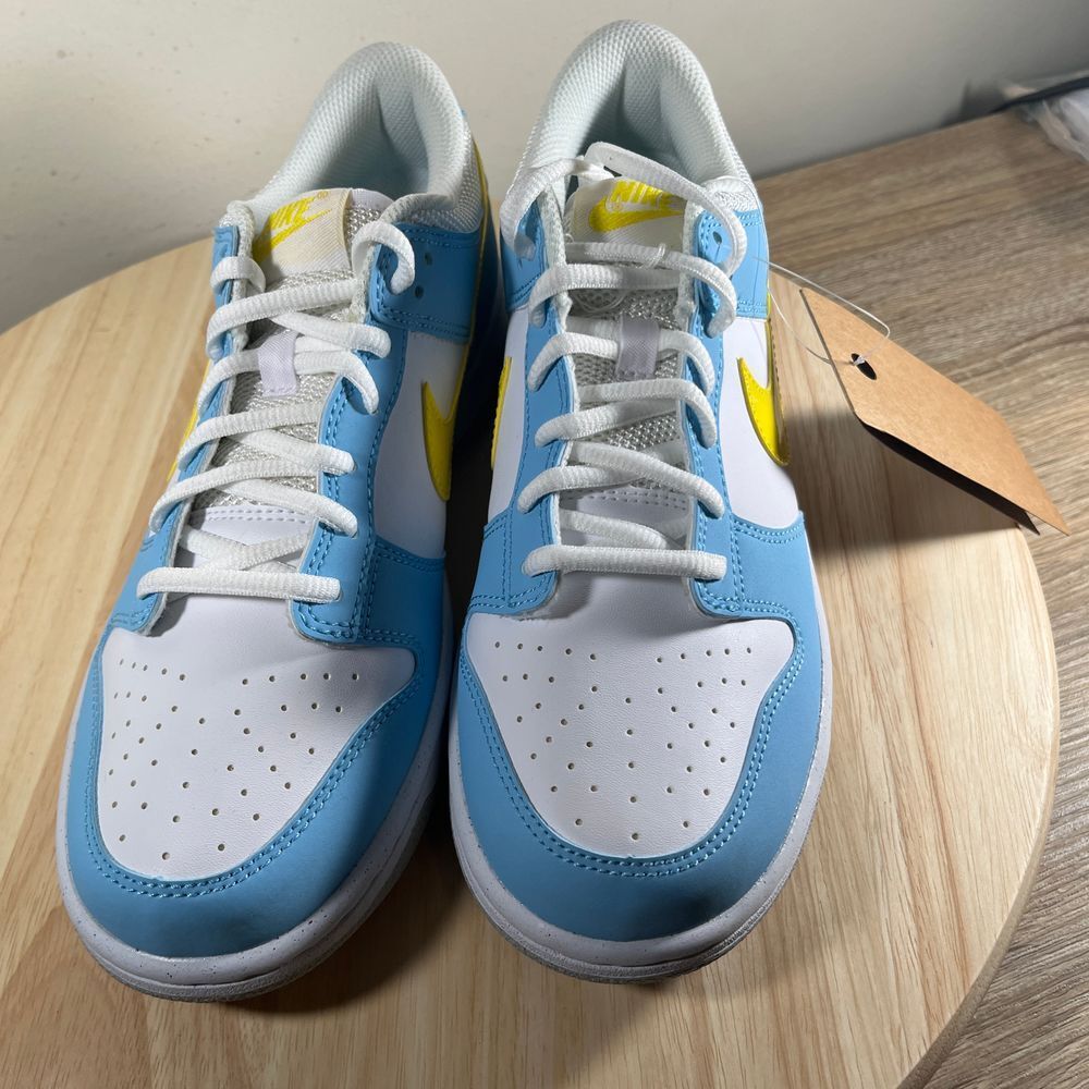 Nike Dunk Low GS Homer Simpson Mens 6.5y Shoes Blue Athletic Casual Sneakers - Picture 4 of 11